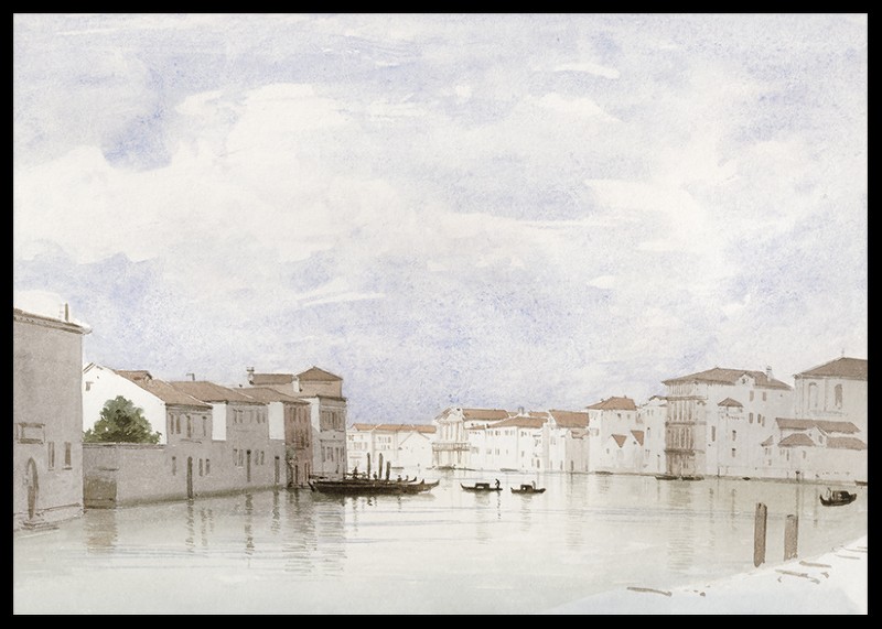 Kanal In Venedig By Carl Theodor Reiffenstein-2