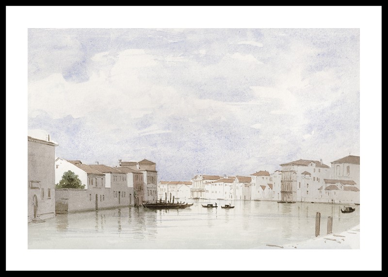 Kanal In Venedig By Carl Theodor Reiffenstein-0