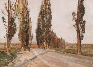 Boulevard Of Poplars Near Plankenberg By Emil Jakob Schindler-3