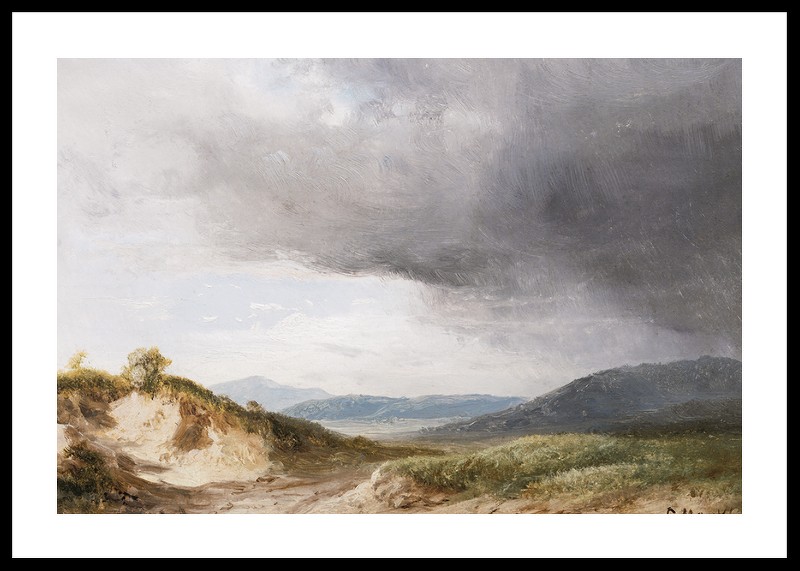 Hilly Landscape With Cloudy Skies By Károly Markó-0