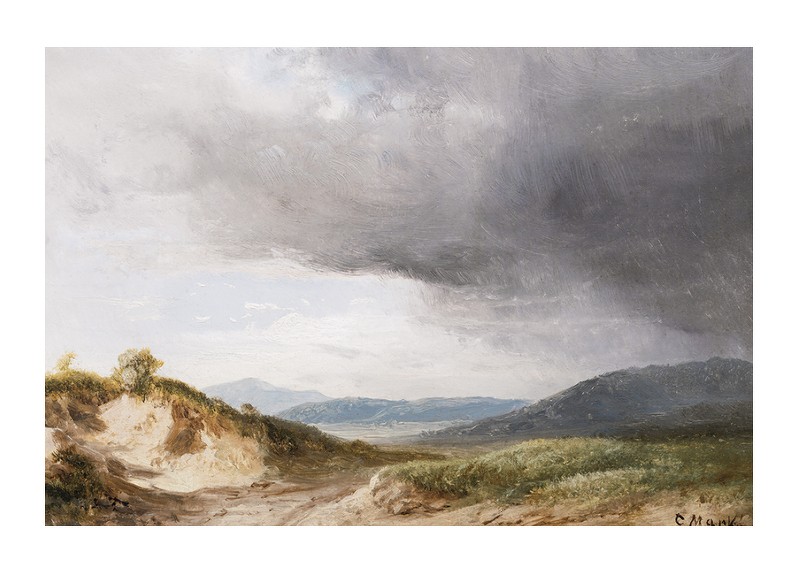Hilly Landscape With Cloudy Skies By Károly Markó-1