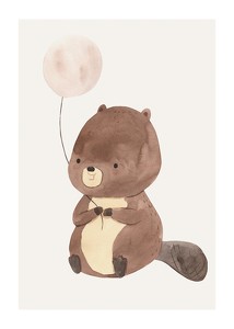 Beaver With Balloon-1