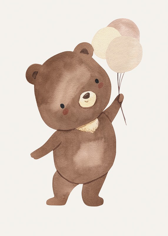 Teddy Bear With Balloon-3