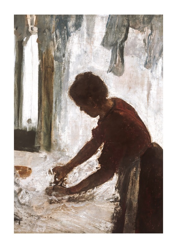 A Woman Ironing By Edgar Degas-1