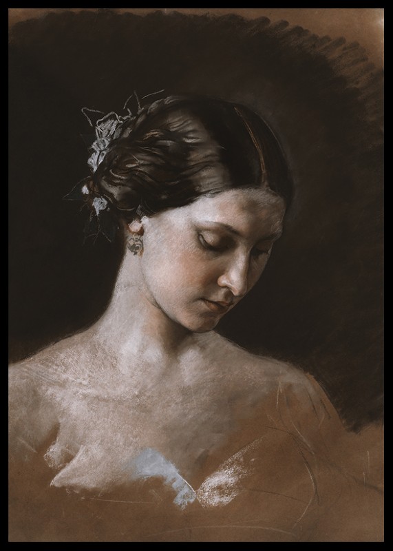 Portrait Of A Woman By Jean-Baptiste-Antoine-Emile Béranger-2