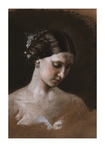 Portrait Of A Woman By Jean-Baptiste-Antoine-Emile Béranger-1