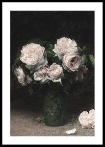 Roses Dans Un Verre 1877 By Henri Fantin-Latour-0