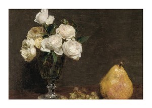 Still Life With Roses And Fruit By Henri Fantin-Latour-1