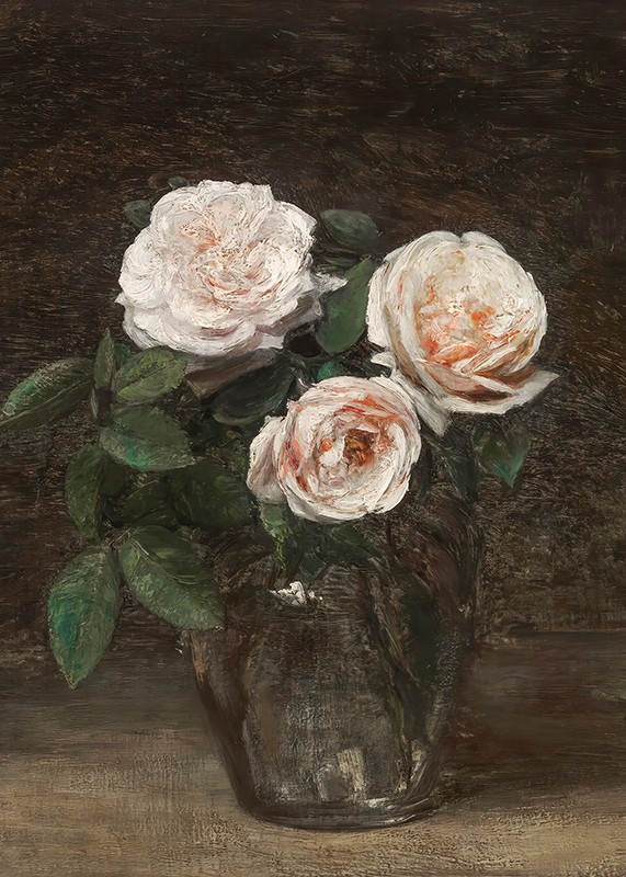 Still Life With Roses By Henri Fantin-Latour-3