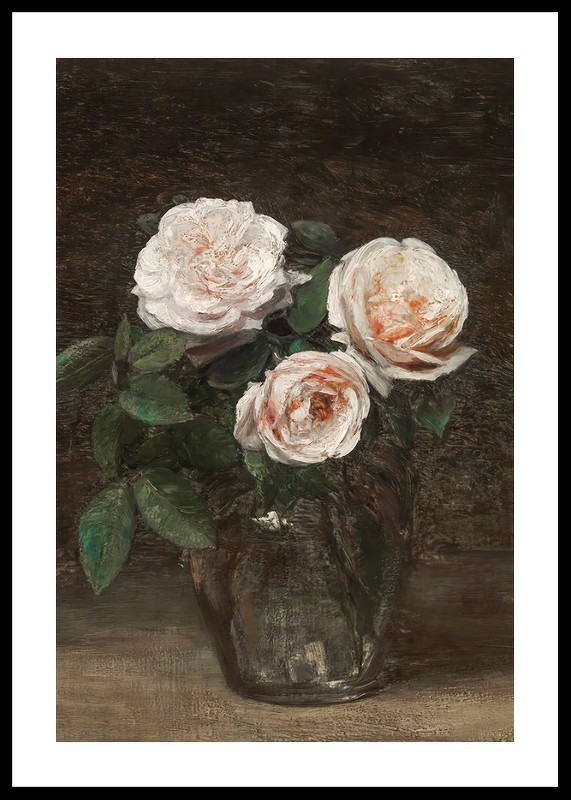 Still Life With Roses By Henri Fantin-Latour-0