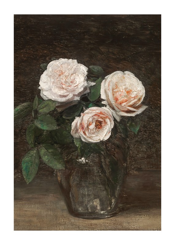 Still Life With Roses By Henri Fantin-Latour-1