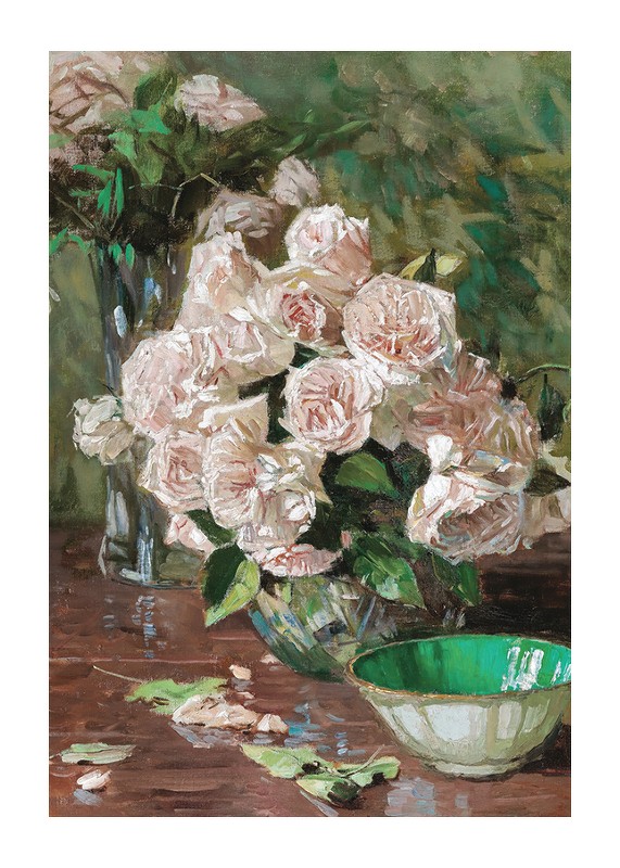 White Roses II By Carl Moll-1