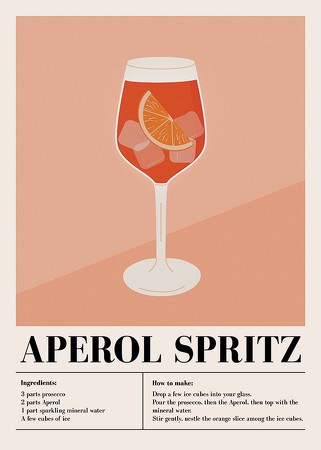 Poster Aperol Spritz Cocktail