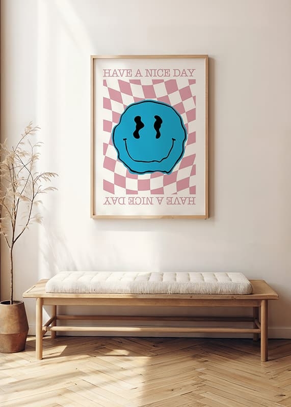 Poster Smiley Blue And Pink crossfade