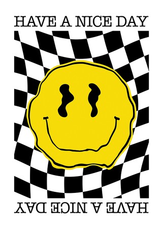 Poster Smiley Yellow And Black