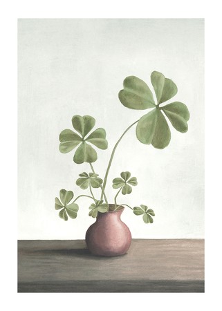Poster Four Leaf Clovers Luck