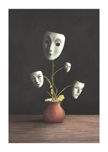 Plant With Theatrical Masks-1