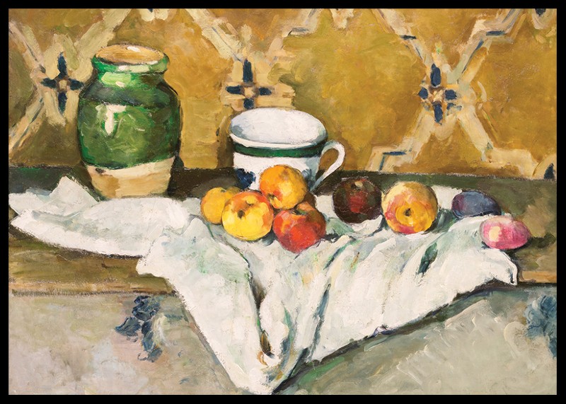Still Life With Jar Cup And Apples By Paul Cézanne-2