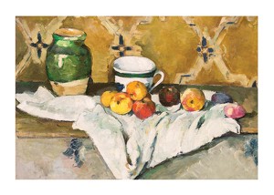 Still Life With Jar Cup And Apples By Paul Cézanne-1