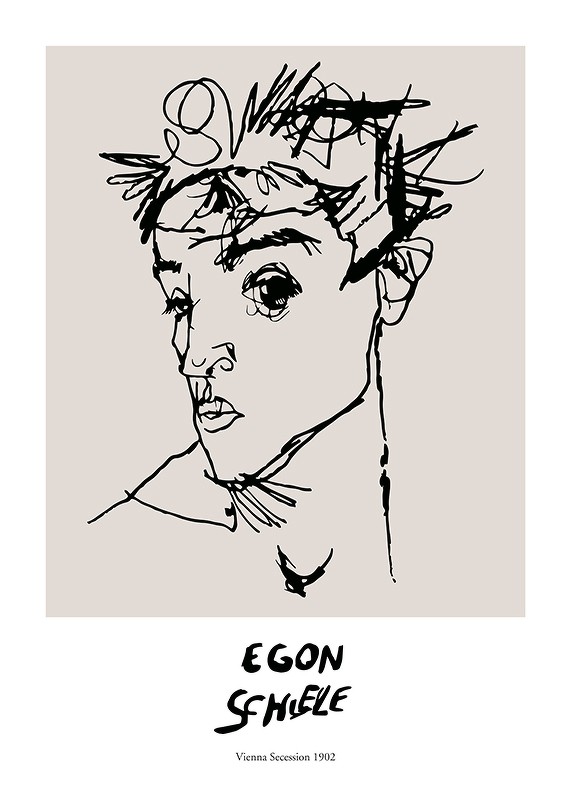 Egon Schiele Self Portrait-1