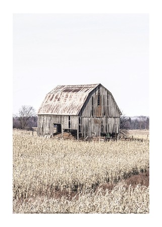 Poster Old Wooden Farm House