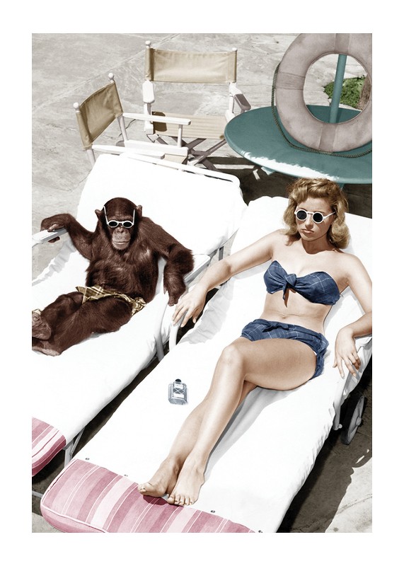 Chimpanzee And Woman-1