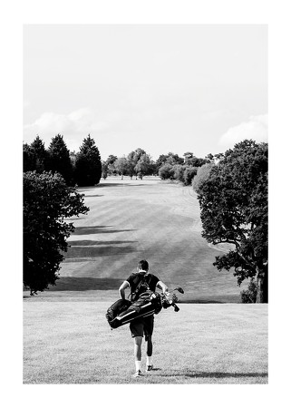 Poster Golfer Down The Fairway