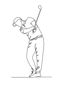 Golf Line Art No3-1