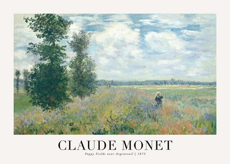 Poster Poppy Fields 1875 By Claude Monet
