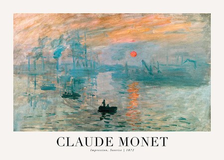 Poster Impression Sunrise 1872 By Claude Monet