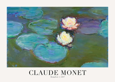 Poster Nympheas 1897 By Claude Monet