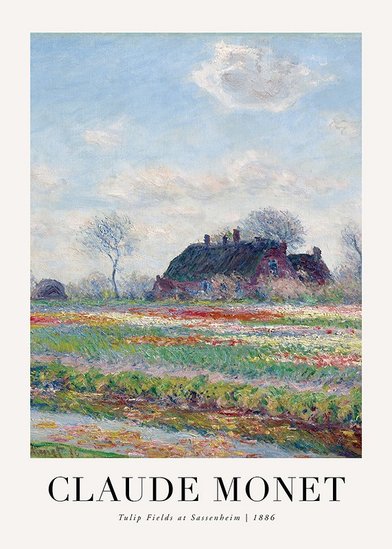 Tulip Fields At Sassenheim 1886 By Claude Monet-1