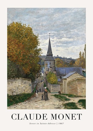 Poster Street In Sainte-Adresse 1867 By Claude Monet