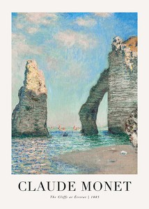 The Cliffs At Etretat 1885 By Claude Monet-1