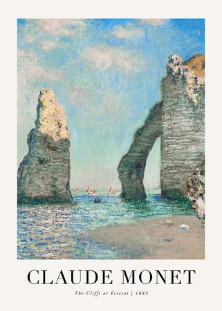 Poster The Cliffs At Etretat 1885 By Claude Monet
