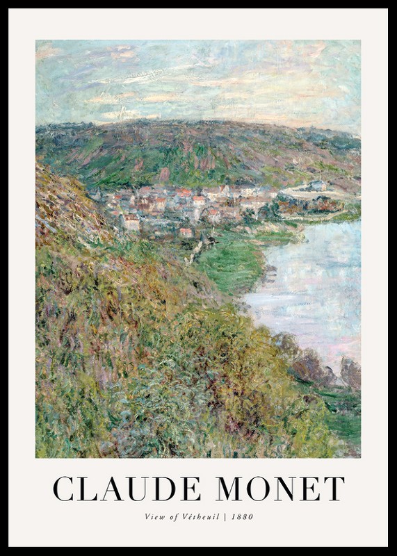 View Of Vetheuil 1880 By Claude Monet-0