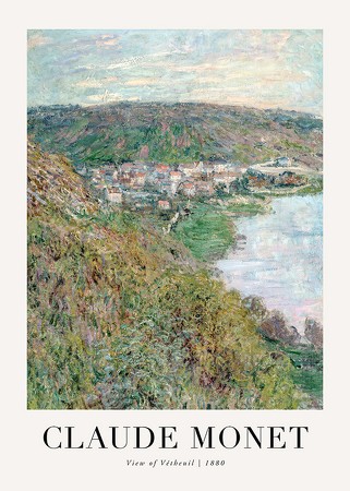 Poster View Of Vetheuil 1880 By Claude Monet