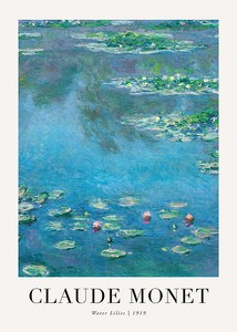 Poster Water Lilies 1919 By Claude Monet