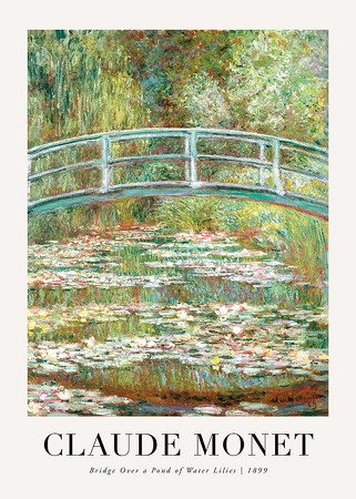 Poster Bridge Over A Pond 1899 By Claude Monet