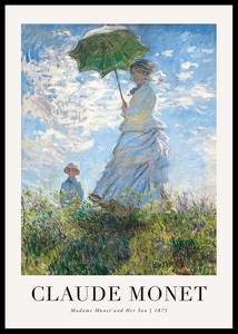 Madame Monet And Her Son 1875 By Claude Monet-0