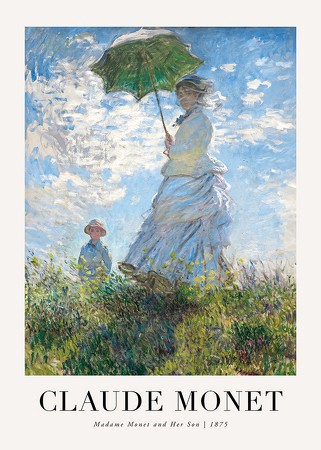 Poster Madame Monet And Her Son 1875 By Claude Monet