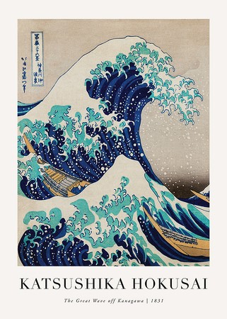 Poster The Great Wave Off Kanagawa By Katsushika Hokusai