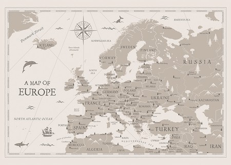 Poster A Map Of Europe