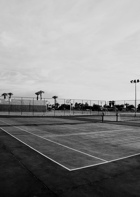 Tennis Court B&W-3