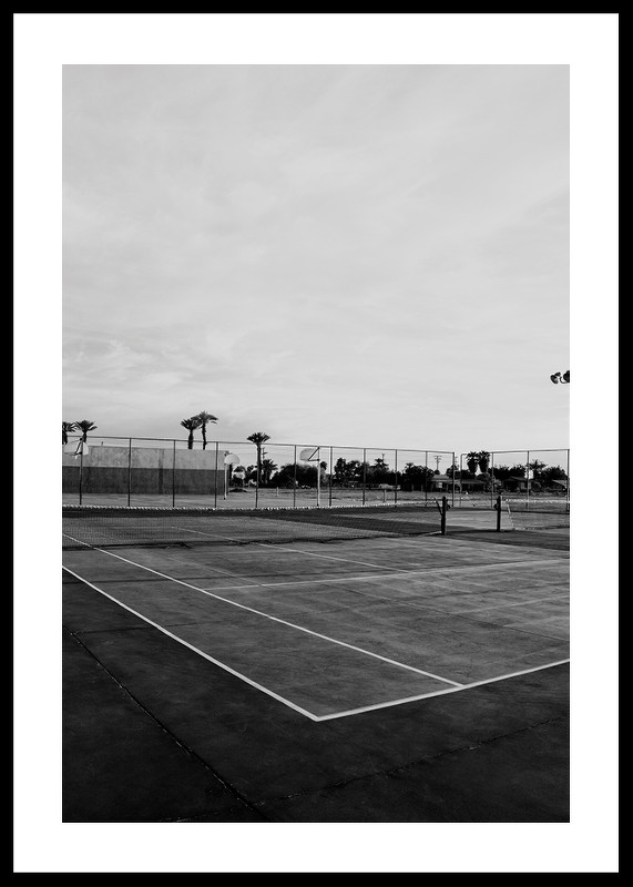 Tennis Court B&W-0