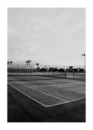 Poster Tennis Court B&W