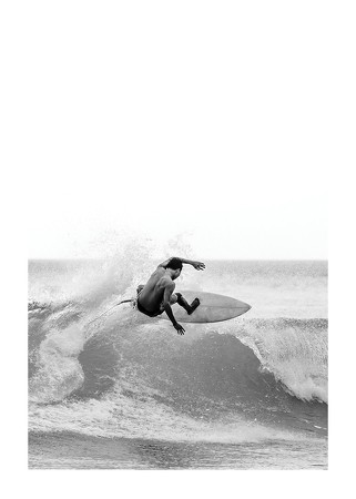 Poster Surfer B&W