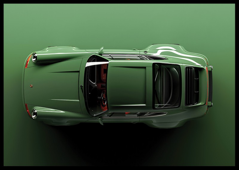 Retro Porsche 911 Green-2