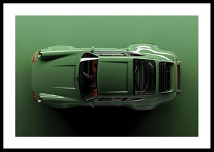Retro Porsche 911 Green-0