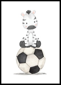 Zebra With Soccer Ball-0